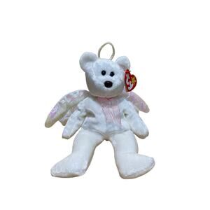 Ty Beanie Baby Halo the Angel Bear Iridescent Wings MWMT Free Shipping